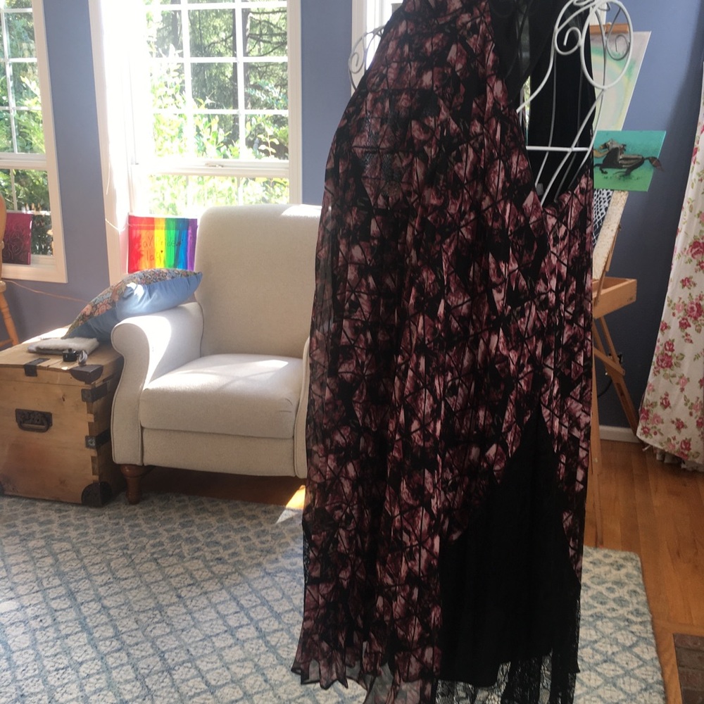 High neck lacy A line mini dress